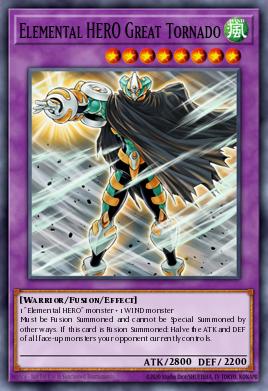 HÉROE Elemental Gran Tornado LC02-010, carta de Yu-Gi-Oh! de Legendary Collection 2: The Duel Academy Years