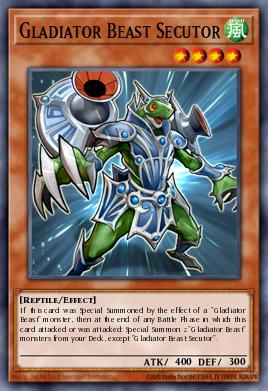 Bestia Gladiador Secutor LCGX-240, carta de Yu-Gi-Oh! de Legendary Collection 2: The Duel Academy Years Mega Pack