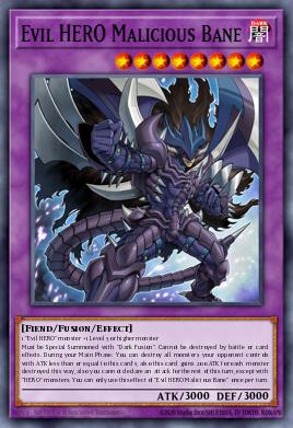 HÉROE Malvado Malicious Bane LDS3-033, carta de Yu-Gi-Oh! de Legendary Duelists: Season 3