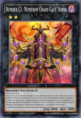 Número C1: Puerta del Caos Númeron Sunya MGED-082, carta de Yu-Gi-Oh! de Maximum Gold: El Dorado