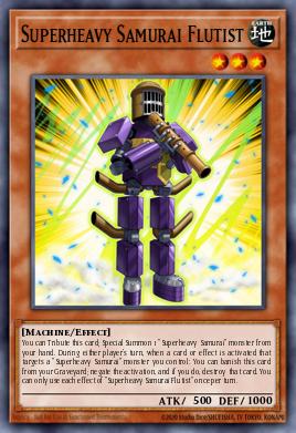 Samurai Superpesado Flautista MP15-197, carta de Yu-Gi-Oh! de 2015 Mega-Tin Mega Pack