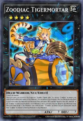 Tigremortero del Zoodíaco MP17-207, carta de Yu-Gi-Oh! de 2017 Mega-Tin Mega Pack