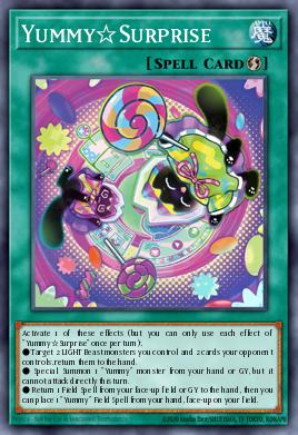 Yummy☆Sorpresa RA05-074, carta de Yu-Gi-Oh! de Rarity Collection 5