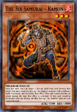 Los Seis Samuráis - Kamon RYMP-089, carta de Yu-Gi-Oh! de Ra Yellow Mega Pack