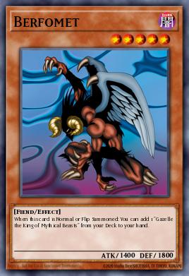 Berfomet YGLD-B09, carta de Yu-Gi-Oh! de Yugi's Legendary Decks