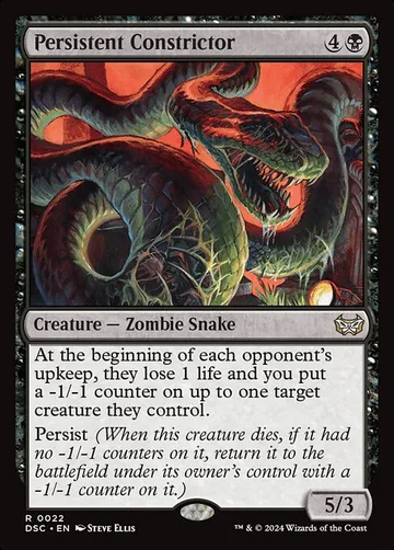 Persistent Constrictor 22, carta de Magic: The Gathering de Duskmourn: House of Horror Commander