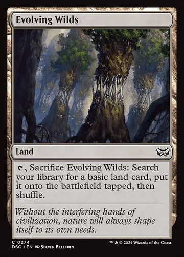 Evolving Wilds 274, carta de Magic: The Gathering de Duskmourn: House of Horror Commander