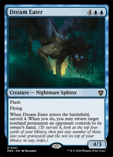 Dream Eater 101, carta de Magic: The Gathering de Murders at Karlov Manor Commander