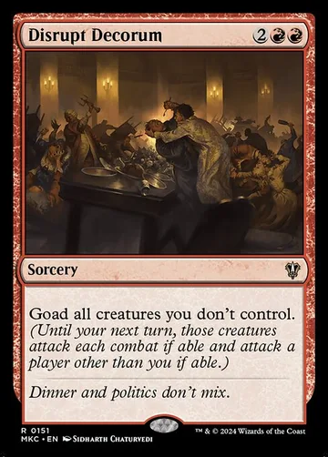 Disrupt Decorum 151, carta de Magic: The Gathering de Murders at Karlov Manor Commander