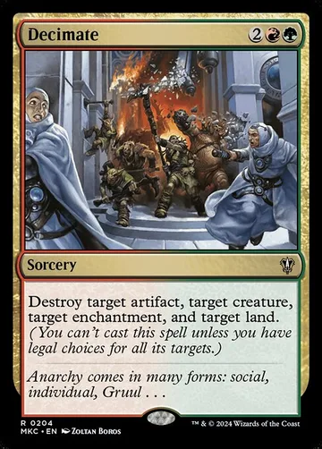 Decimate 204, carta de Magic: The Gathering de Murders at Karlov Manor Commander