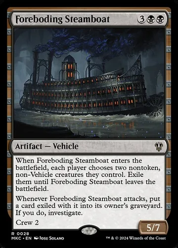Foreboding Steamboat 28, carta de Magic: The Gathering de Murders at Karlov Manor Commander