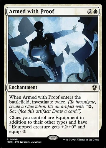 Armed with Proof 9, carta de Magic: The Gathering de Murders at Karlov Manor Commander