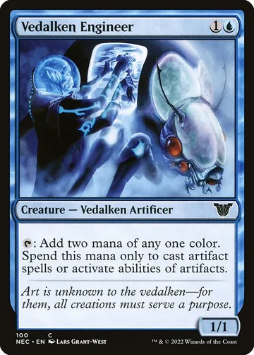 Vedalken Engineer 100, carta de Magic: The Gathering de Neon Dynasty Commander