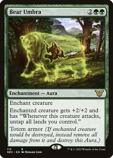 Bear Umbra 113, carta de Magic: The Gathering de Neon Dynasty Commander