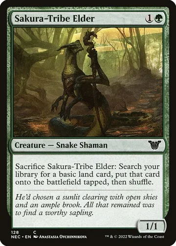 Sakura-Tribe Elder 128, carta de Magic: The Gathering de Neon Dynasty Commander