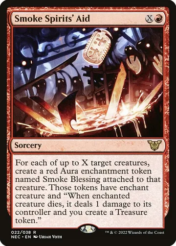 Smoke Spirits' Aid 22, carta de Magic: The Gathering de Neon Dynasty Commander