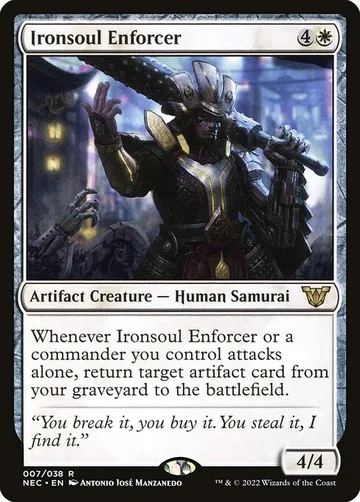 Ironsoul Enforcer 7, carta de Magic: The Gathering de Neon Dynasty Commander