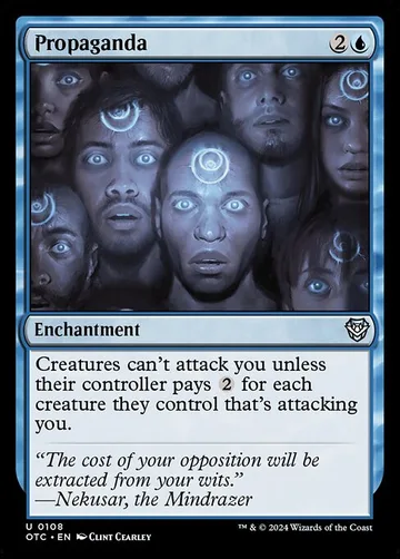 Propaganda 108, carta de Magic: The Gathering de Outlaws of Thunder Junction Commander