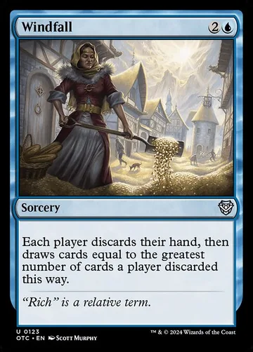 Windfall 123, carta de Magic: The Gathering de Outlaws of Thunder Junction Commander