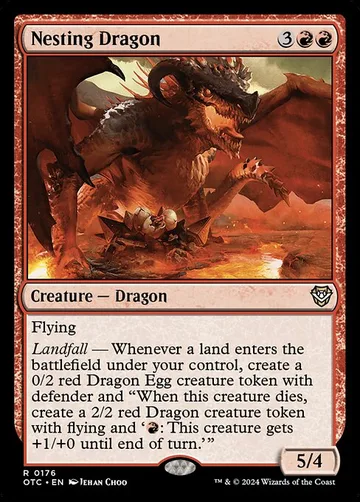 Nesting Dragon 176, carta de Magic: The Gathering de Outlaws of Thunder Junction Commander