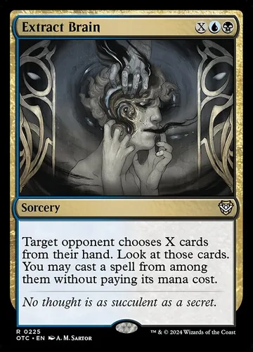 Extract Brain 225, carta de Magic: The Gathering de Outlaws of Thunder Junction Commander