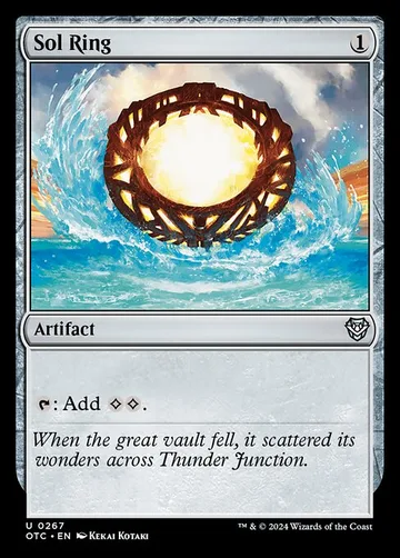 Sol Ring 267, carta de Magic: The Gathering de Outlaws of Thunder Junction Commander
