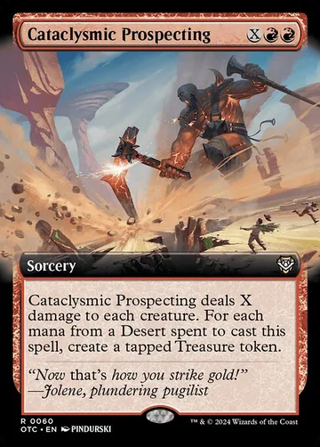 Cataclysmic Prospecting 60, carta de Magic: The Gathering de Outlaws of Thunder Junction Commander