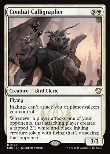 Combat Calligrapher 141, carta de Magic: The Gathering de Secrets of Strixhaven Commander