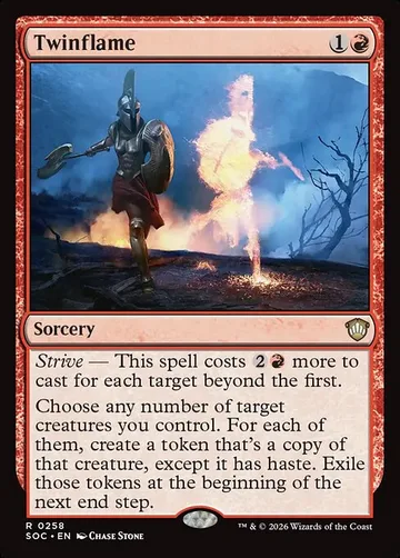 Twinflame 258, carta de Magic: The Gathering de Secrets of Strixhaven Commander