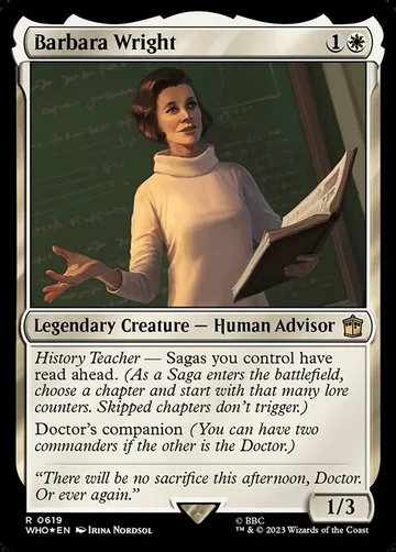 Barbara Wright 619, carta de Magic: The Gathering de Doctor Who