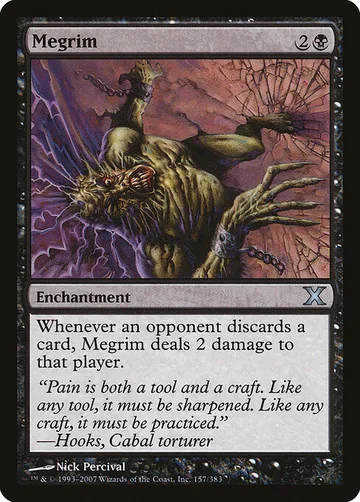 Megrim 157, carta de Magic: The Gathering de Tenth Edition