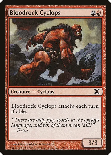 Bloodrock Cyclops 192, carta de Magic: The Gathering de Tenth Edition