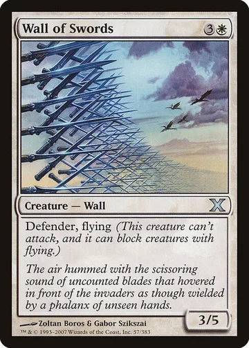 Wall of Swords 57, carta de Magic: The Gathering de Tenth Edition