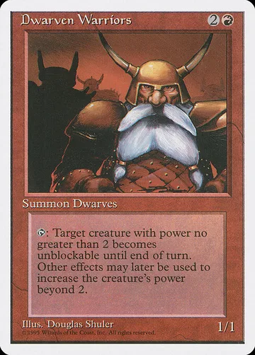 Dwarven Warriors 187, carta de Magic: The Gathering de Fourth Edition