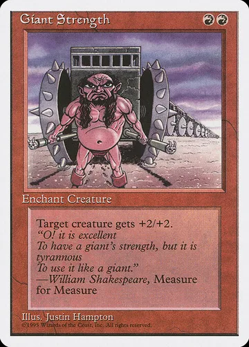 Giant Strength 196, carta de Magic: The Gathering de Fourth Edition