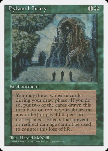 Sylvan Library 273, carta de Magic: The Gathering de Fourth Edition