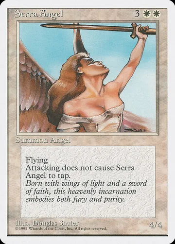Serra Angel 50, carta de Magic: The Gathering de Fourth Edition