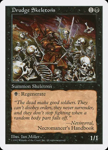 Drudge Skeletons 157, carta de Magic: The Gathering de Fifth Edition
