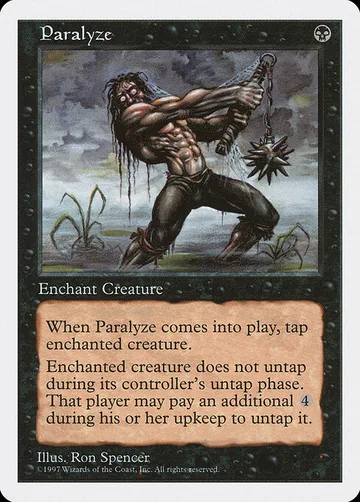 Paralyze 185, carta de Magic: The Gathering de Fifth Edition