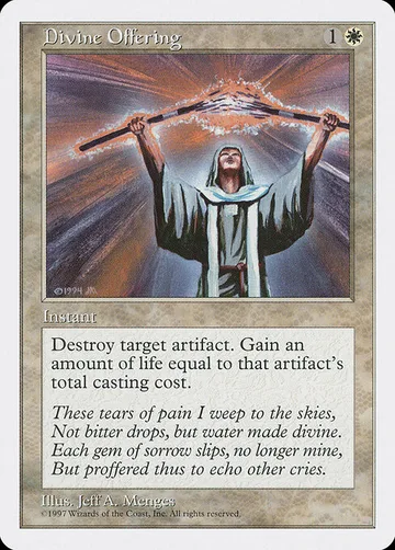 Divine Offering 27, carta de Magic: The Gathering de Fifth Edition