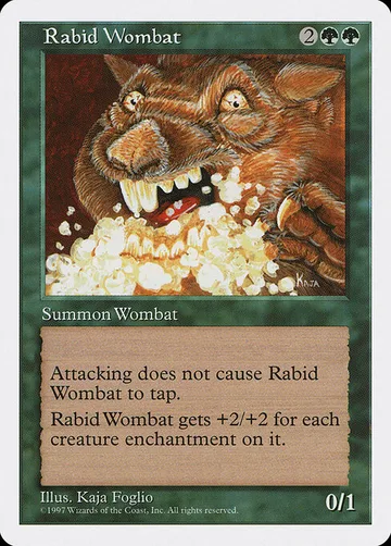 Rabid Wombat 319, carta de Magic: The Gathering de Fifth Edition