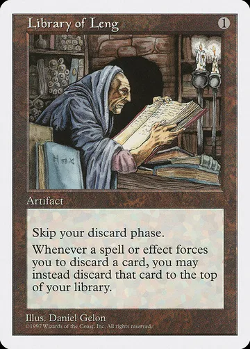 Library of Leng 387, carta de Magic: The Gathering de Fifth Edition