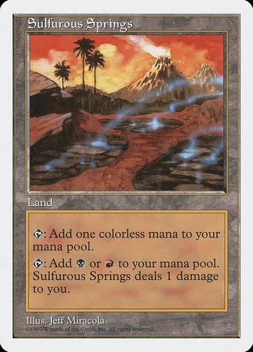 Sulfurous Springs 424, carta de Magic: The Gathering de Fifth Edition