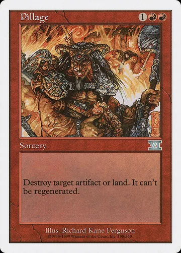 Pillage 198, carta de Magic: The Gathering de Classic Sixth Edition