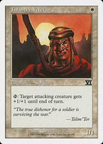 Infantry Veteran 26, carta de Magic: The Gathering de Classic Sixth Edition