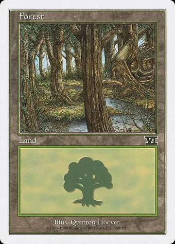 Forest 348, carta de Magic: The Gathering de Classic Sixth Edition