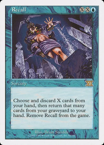 Recall 92, carta de Magic: The Gathering de Classic Sixth Edition