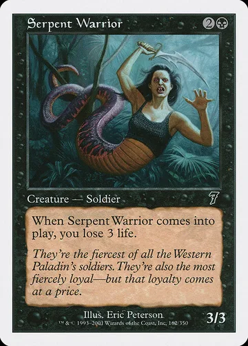 Serpent Warrior 162, carta de Magic: The Gathering de Seventh Edition