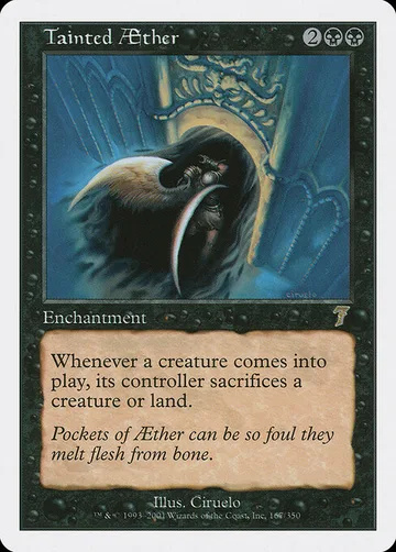 Tainted Aether 167, carta de Magic: The Gathering de Seventh Edition