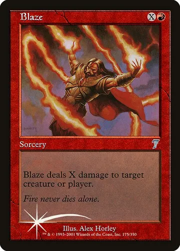 Blaze 175★, carta de Magic: The Gathering de Seventh Edition